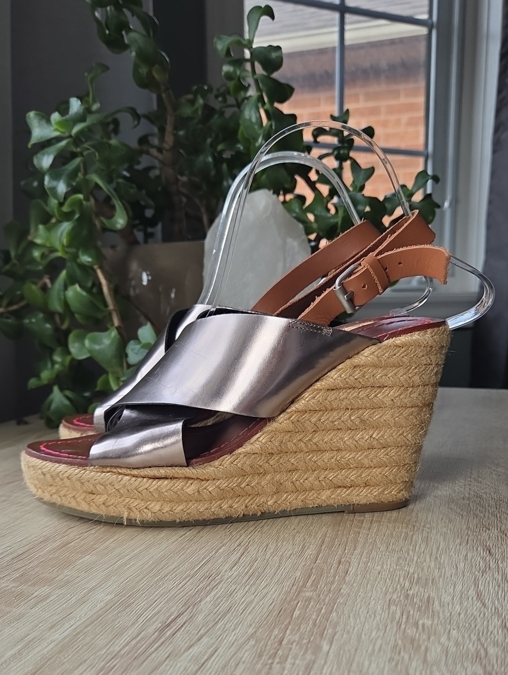 Boden SIENNA MetallIc Espadrille Wedge Sandals